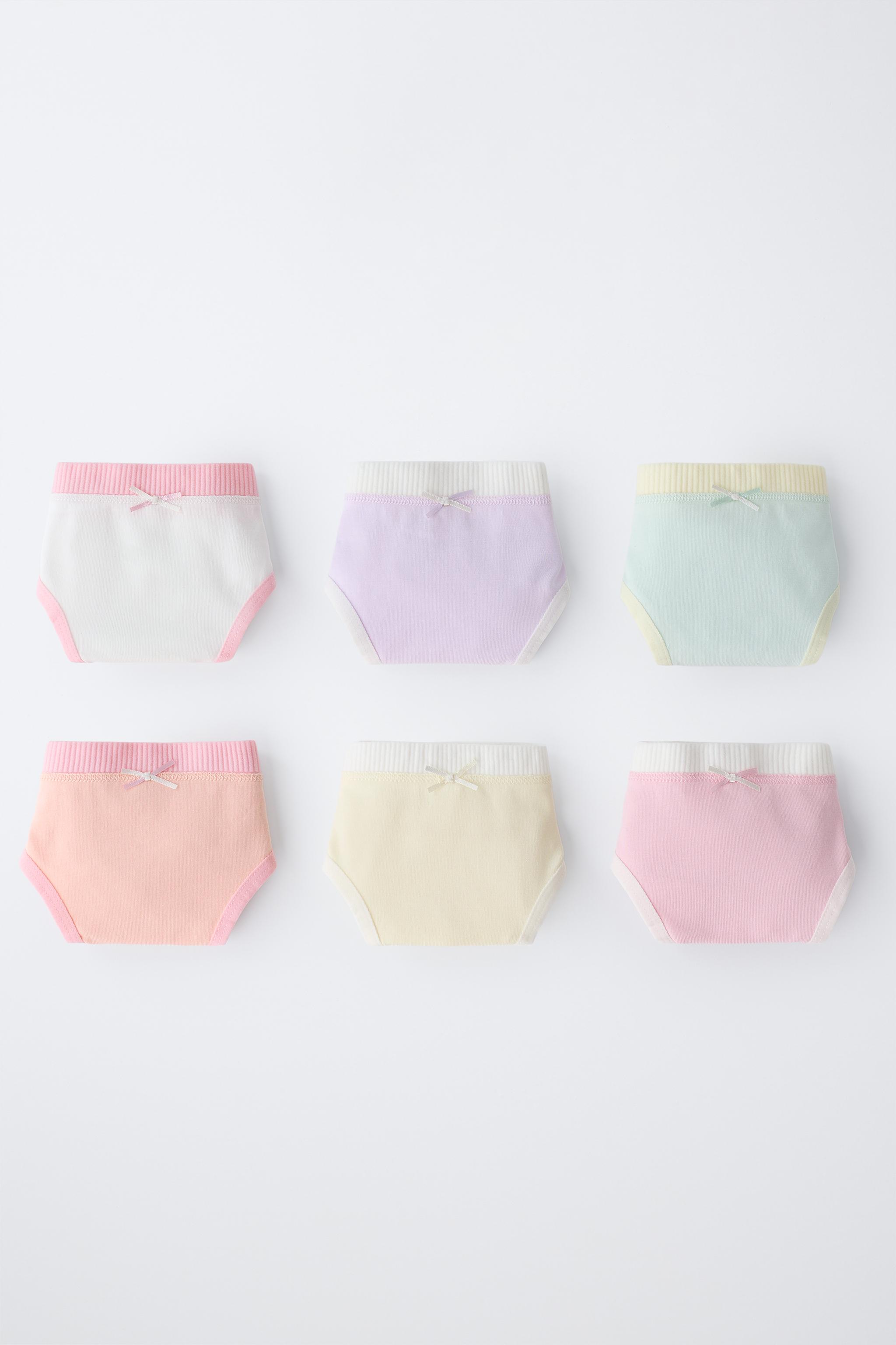 6-14 ANS/ LOT DE SIX CULOTTES CONTRASTE